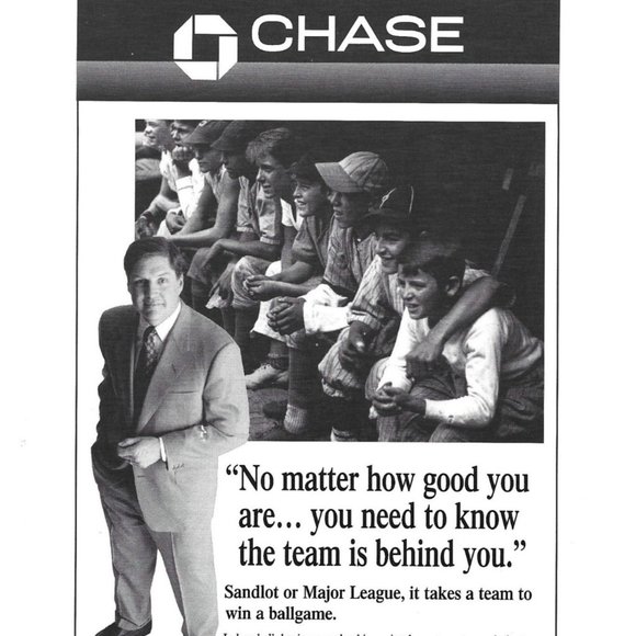 Chase Banking Basball Major League 1990s  Vintage Print Ad - Picture 2 of 2